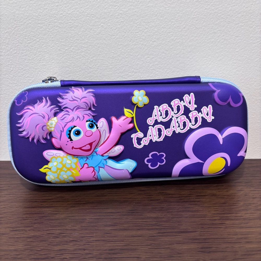 Sesame Street Abby Cadabby Hard Shell Zippered Pencil Case Pink Interior